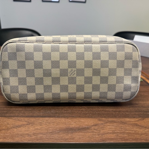 Louis Vuitton Damier Azur Canvas Neverfull PM with Tan Trim - Picture 11 of 16